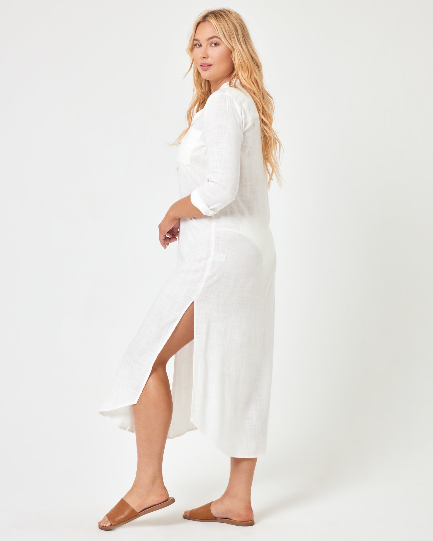 Presley Dress - Cream Cream | Model: Sydney (size XL)