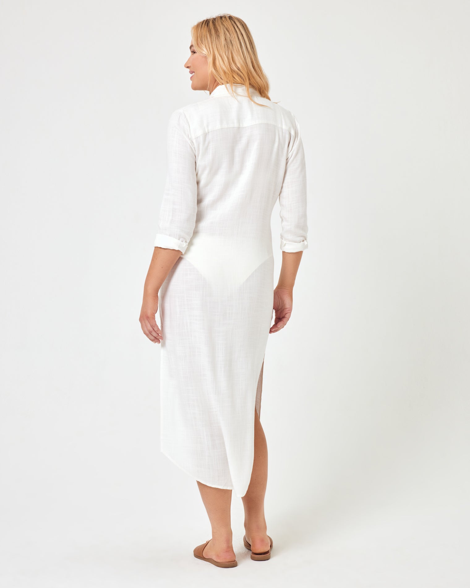 Presley Dress - Cream Cream | Model: Sydney (size XL)