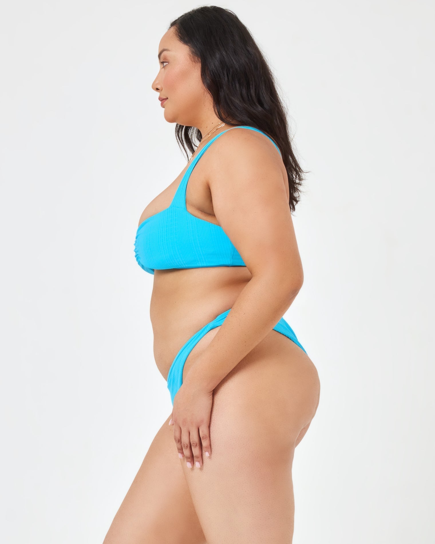 Pointelle Rib Camacho Bikini Bottom - Island Island | Model: Bianca (size: XL)