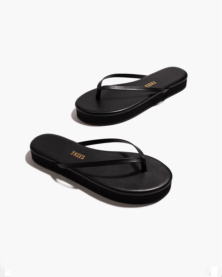 TKEES Lily Platform Sandals - Black