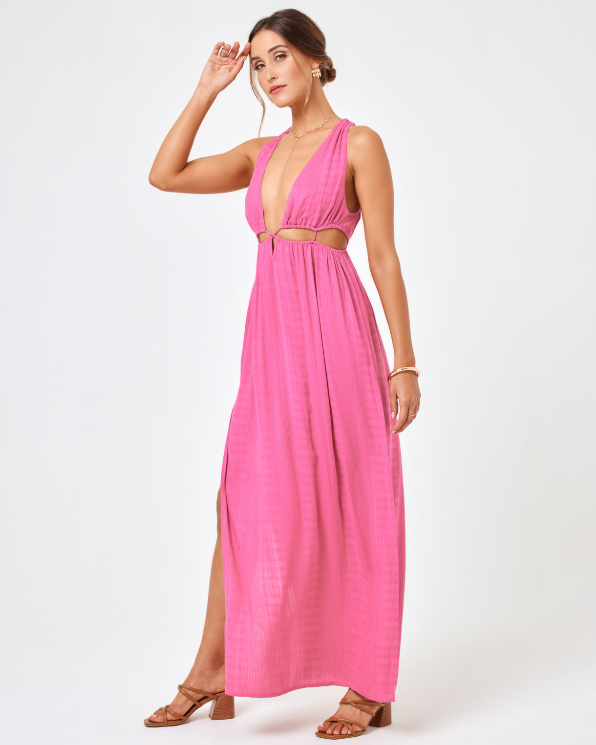 LSPACE x HANNA MONTAZAMI Rafael Cover-Up Begonia | Model: Anna (size: S)