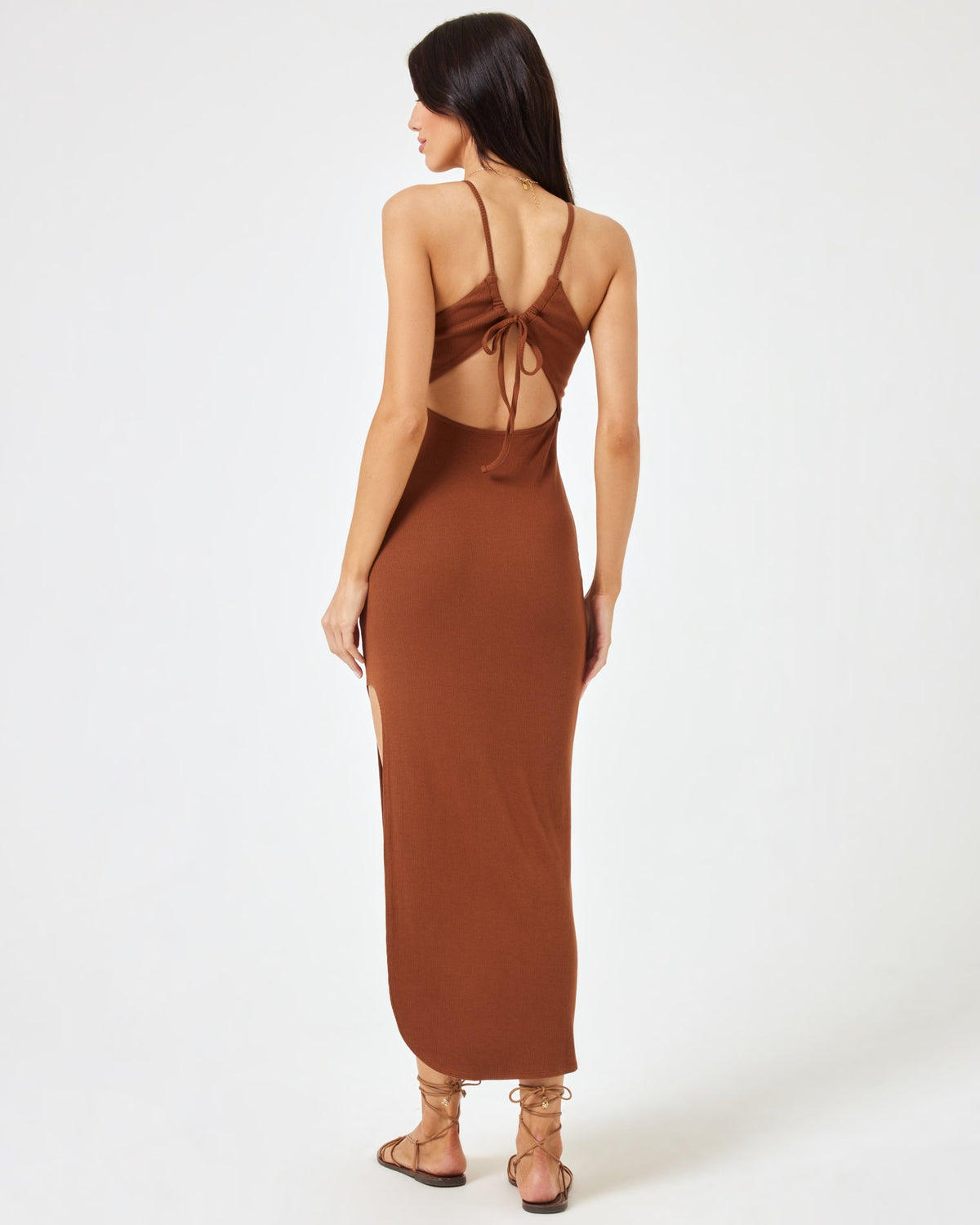 Renata Dress - Coffee Coffee | Model: Diana (size: S) | Hover