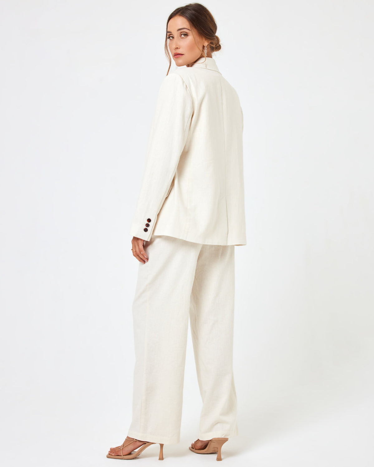 Rhodes Blazer Cream | Model: Anna (size: S)