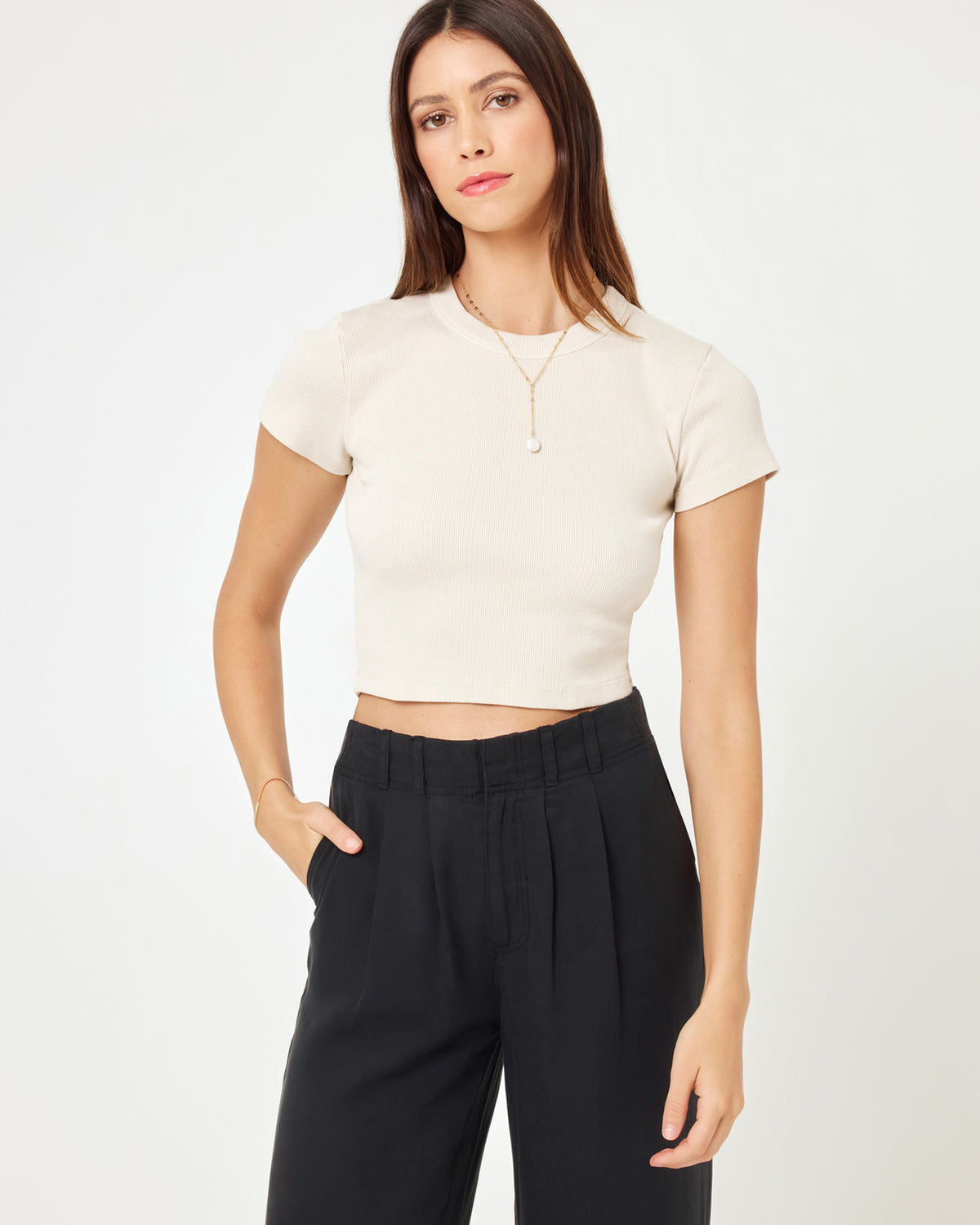 Rhodes Pant - Black Black | Model: Kristen (size: S)