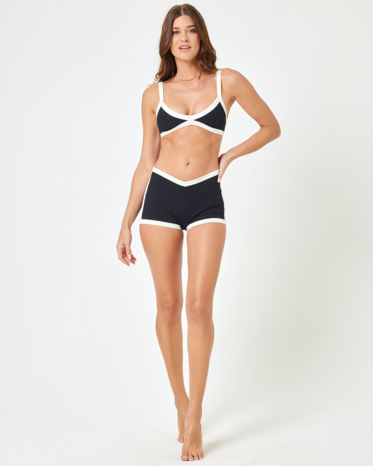 Sailor Bikini Bottom - Black-Cream Black-Cream | Model: Maitlynn (size: S)