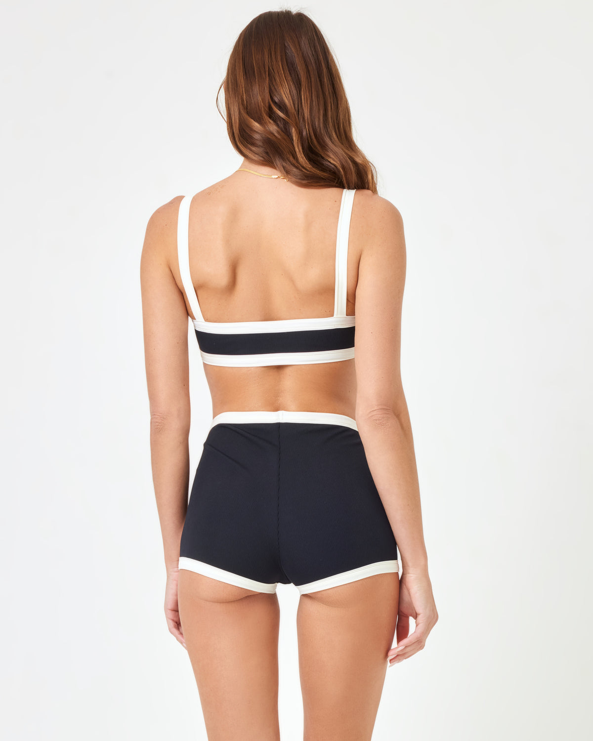 Sailor Bikini Bottom - Black-Cream Black-Cream | Model: Maitlynn (size: S) | Hover