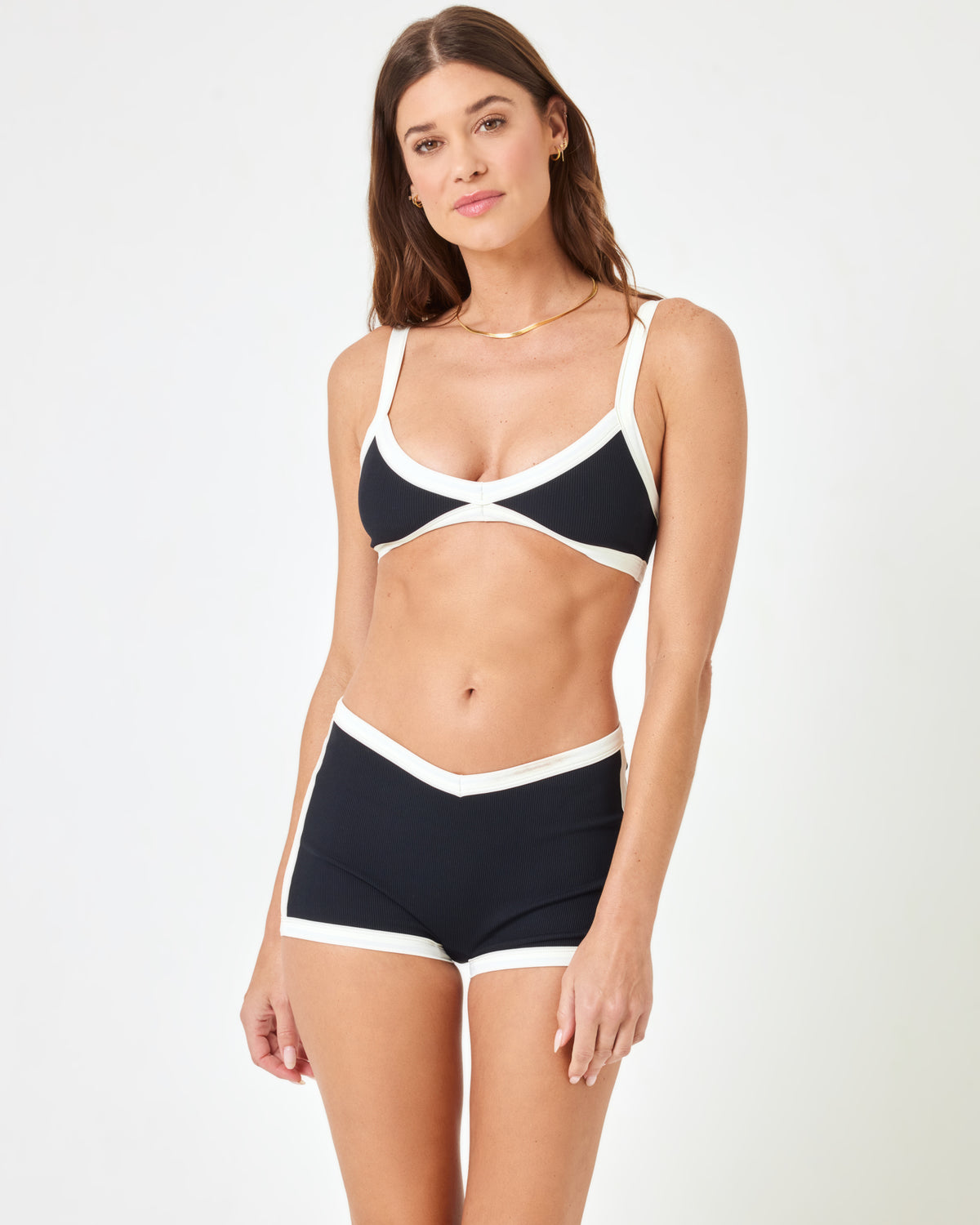 Sailor Bikini Bottom - Black-Cream Black-Cream | Model: Maitlynn (size: S)