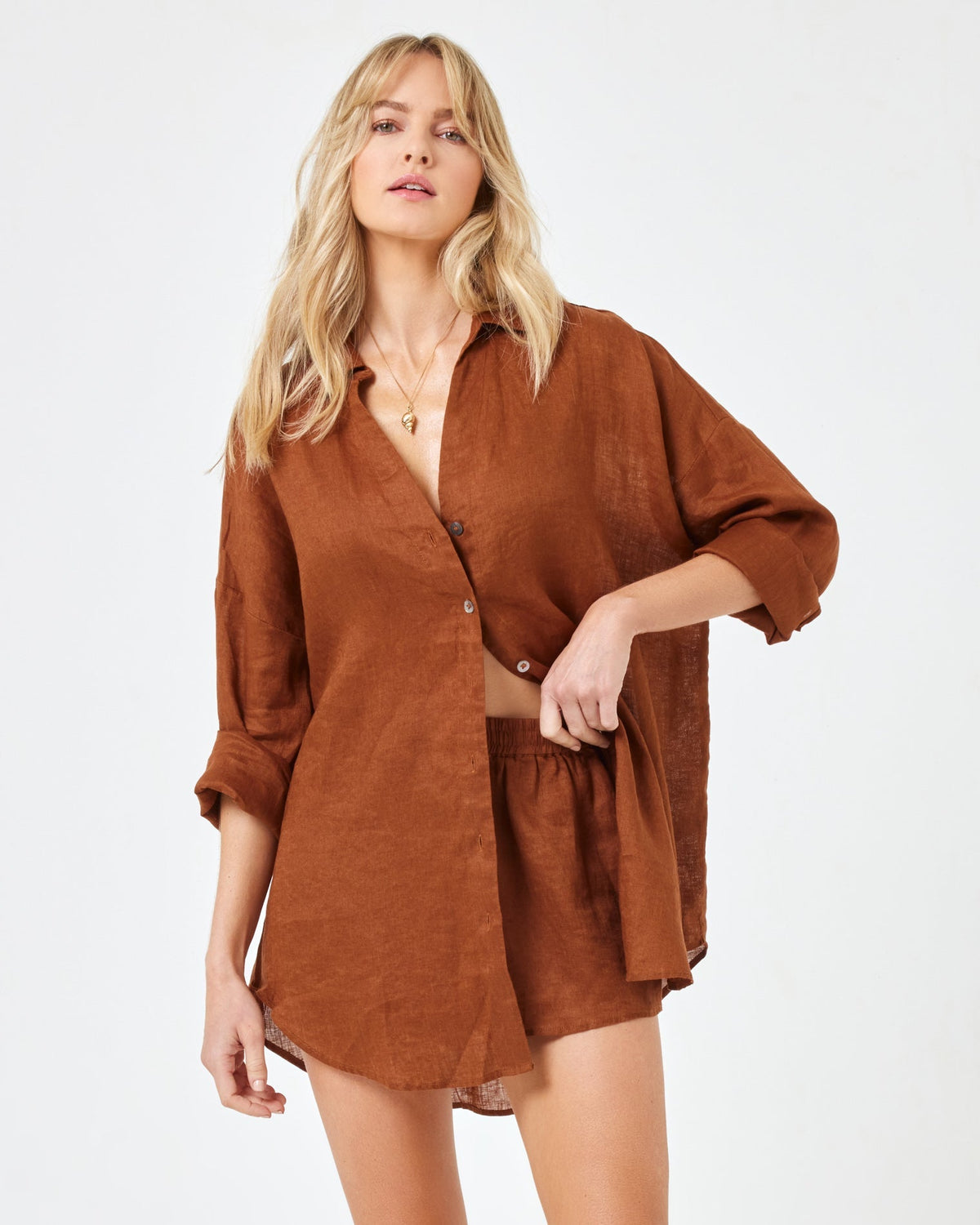 Rio Tunic - Coffee Coffee | Model: Lura (size: S)