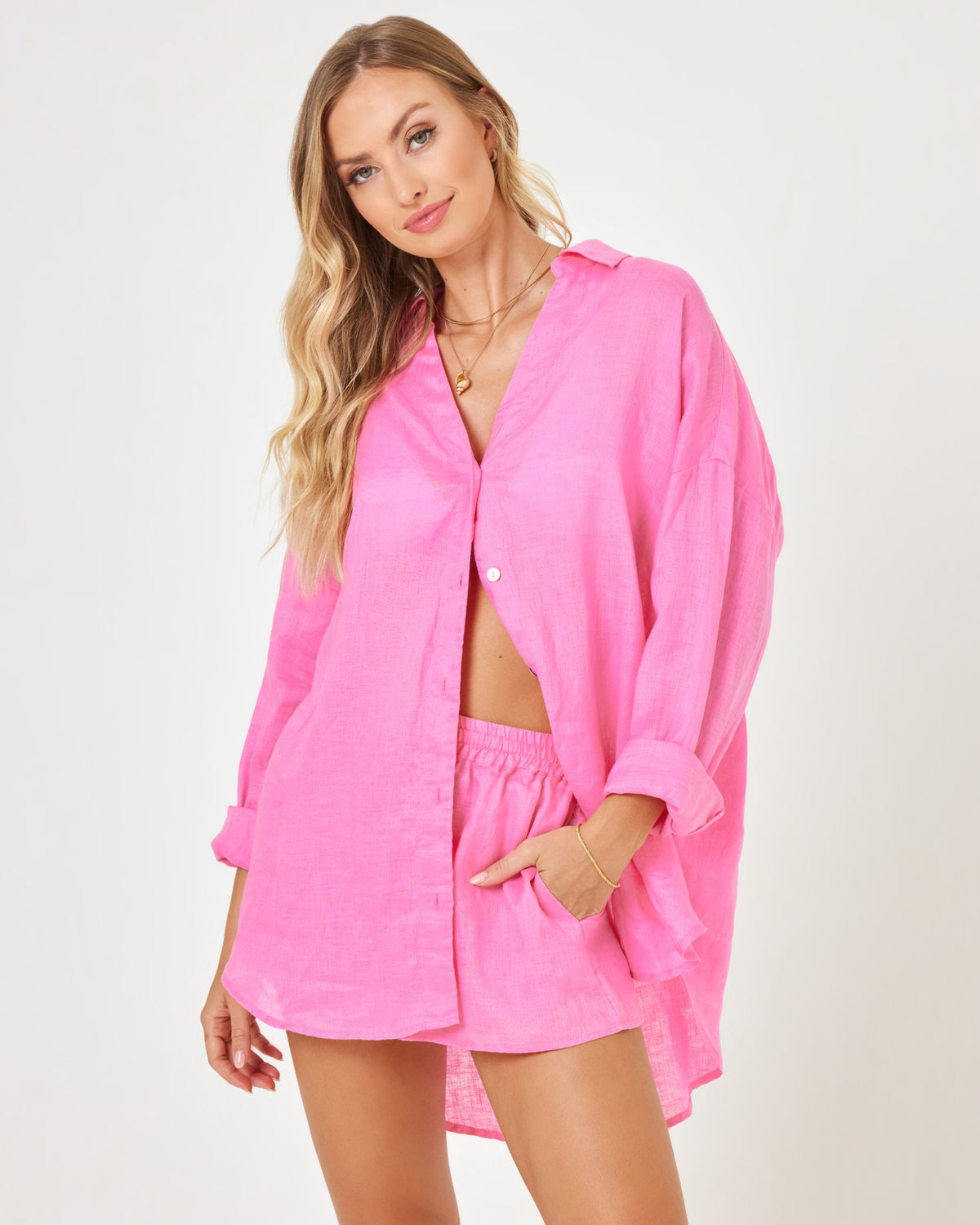 Rio Short - Guava Guava | Model: Taylor (size: S) | Hover