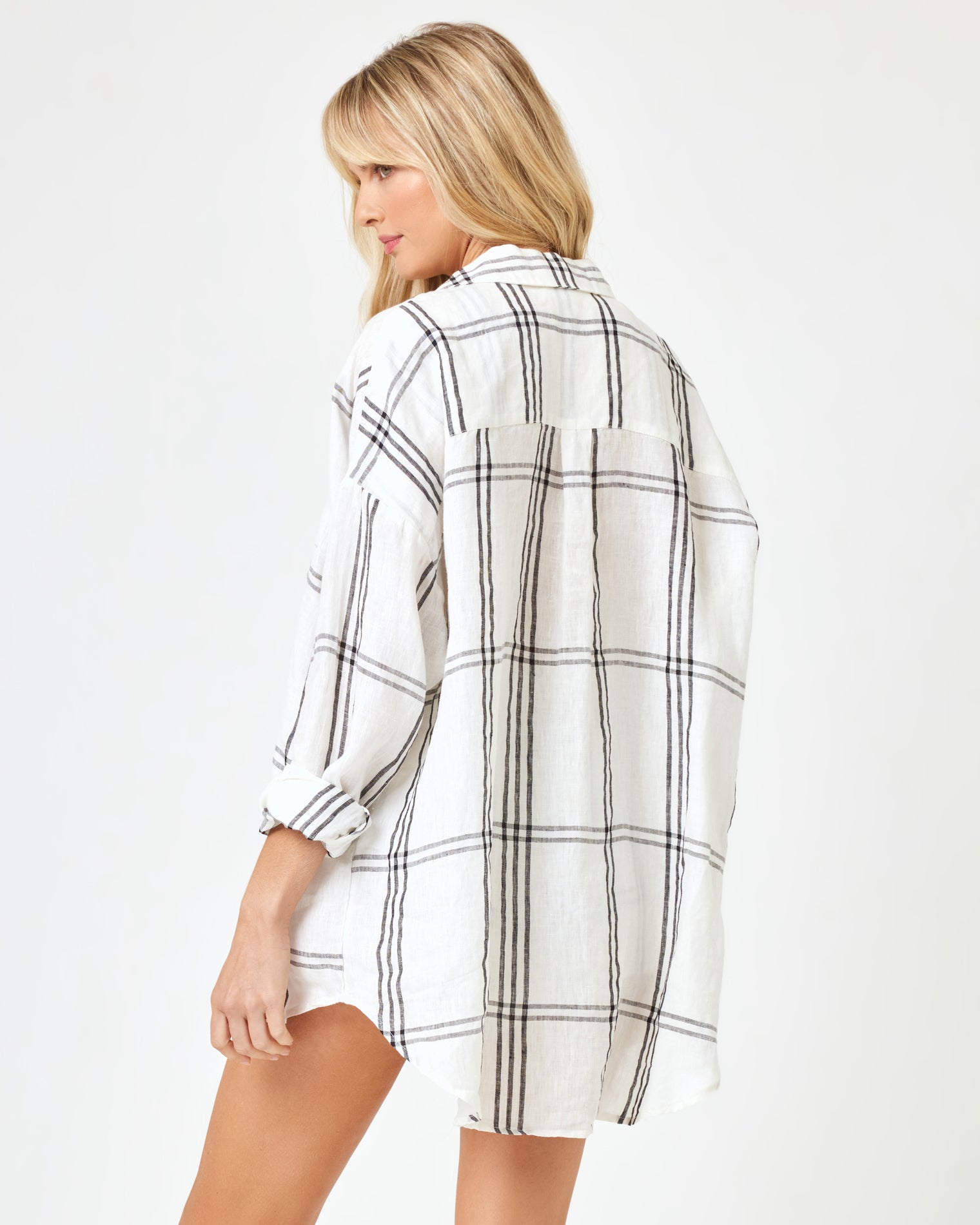 Rio Short - Late Mornings Plaid Late Mornings Plaid | Model: Lura (size: S)