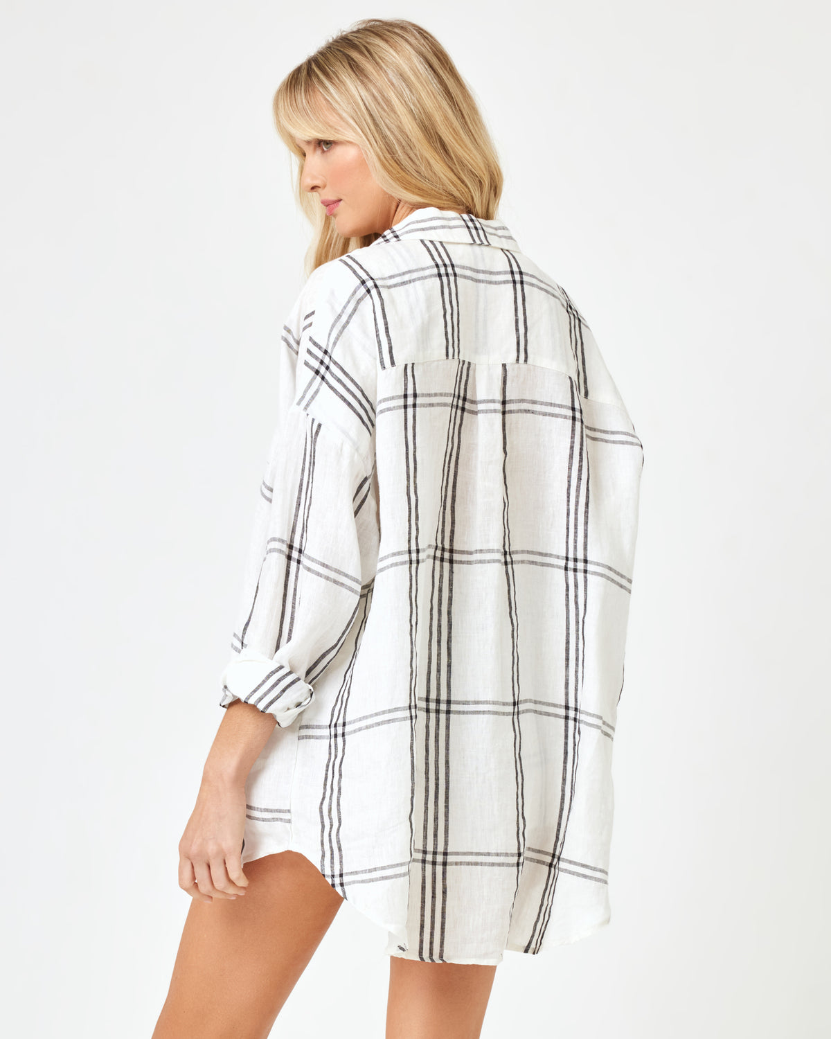 Rio Short - Late Mornings Plaid Late Mornings Plaid | Model: Lura (size: S)