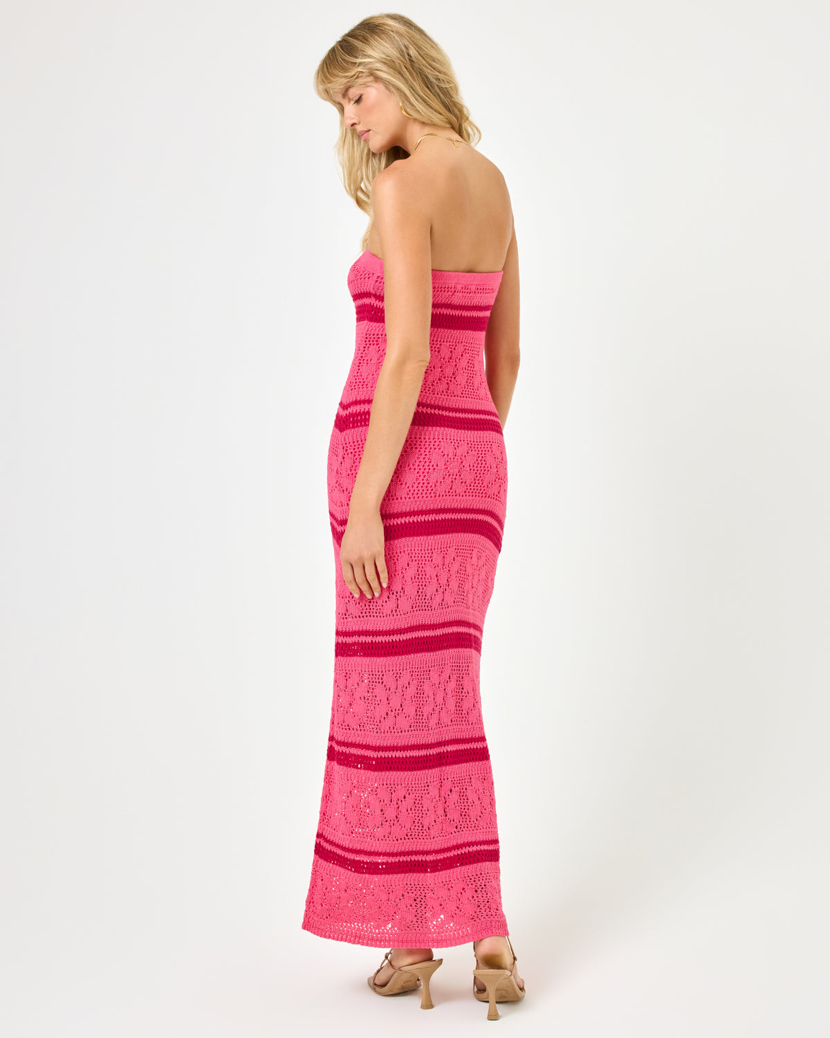 Rosalia Dress - Cali Blooms Stripe Cali Blooms Stripe | Model: Lura (size: S)