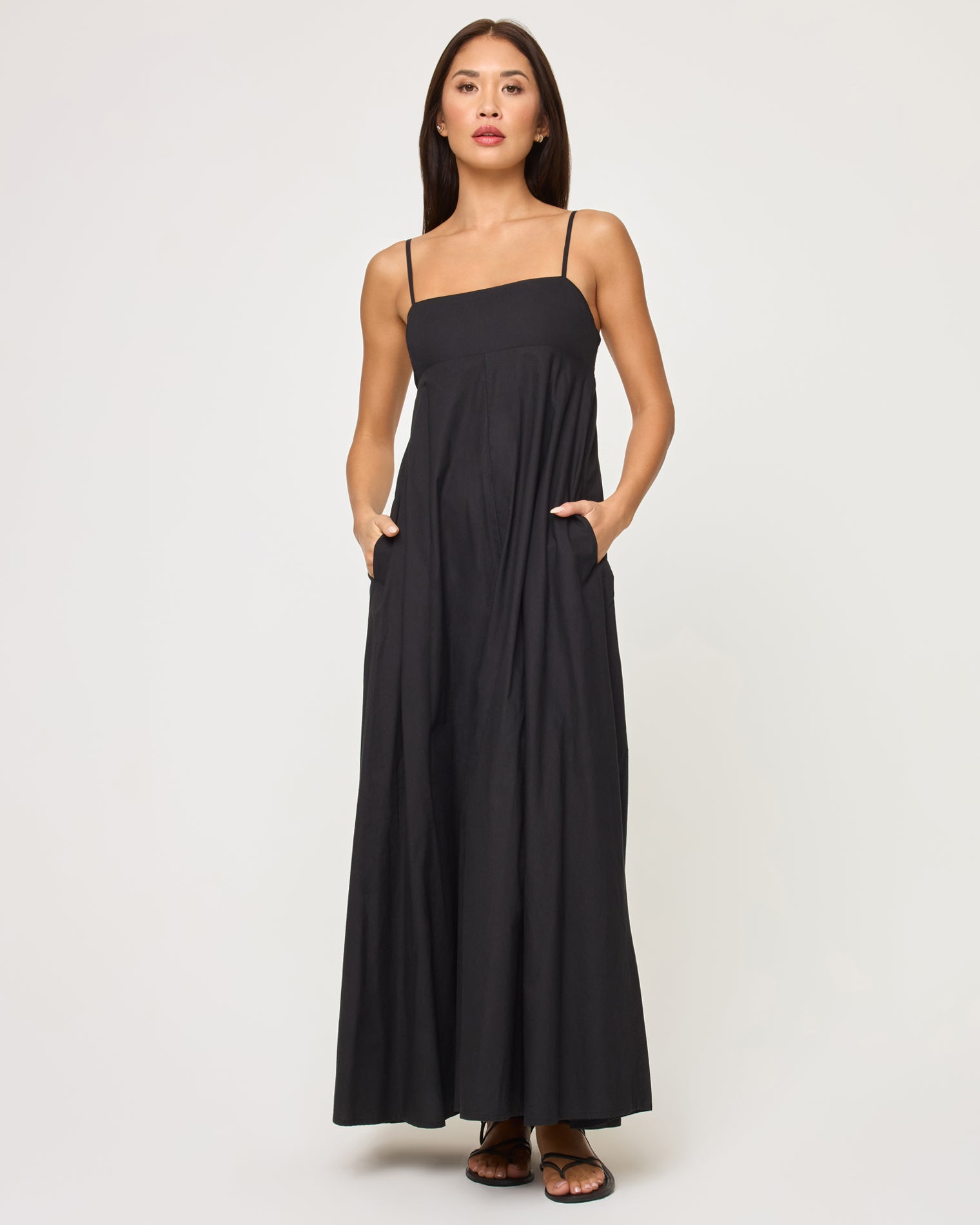 l space dress Nico Black flattering and super comfy ribbed fabric L*Space Steph Dress in Black/Cream