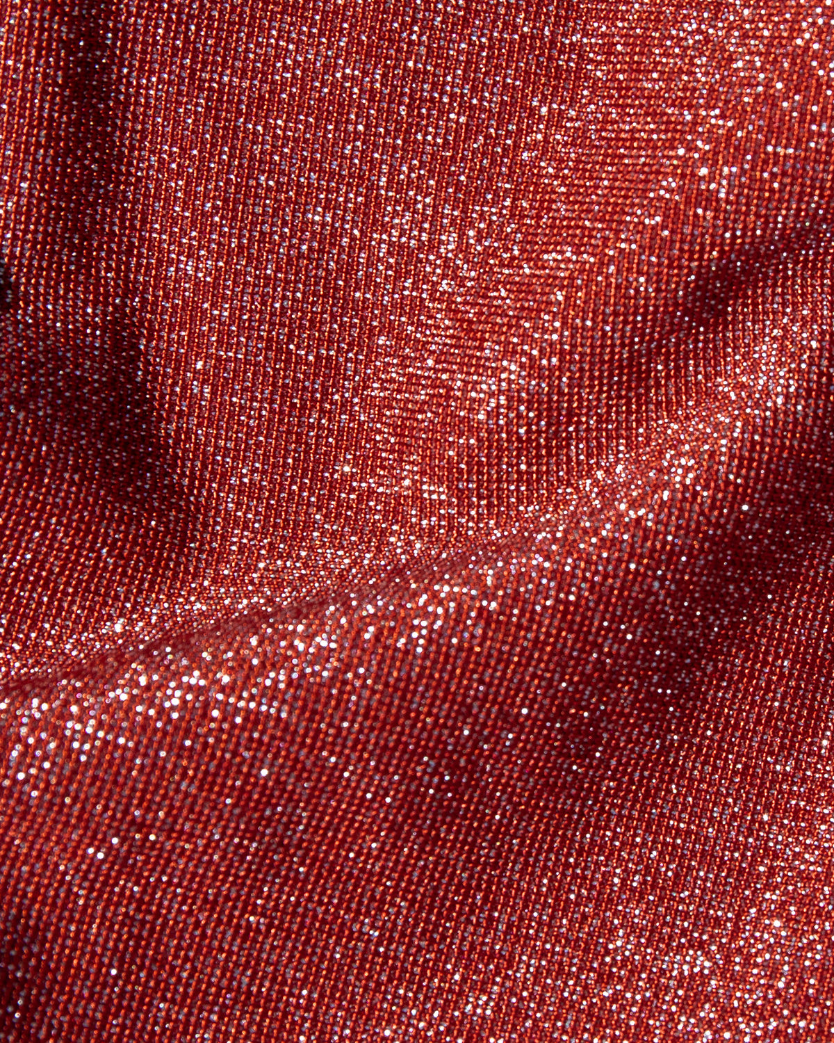 Dara Bikini Bottom - Redwood-Cream Close-up image of the Redwood swim fabric, showing the sparkly finish.