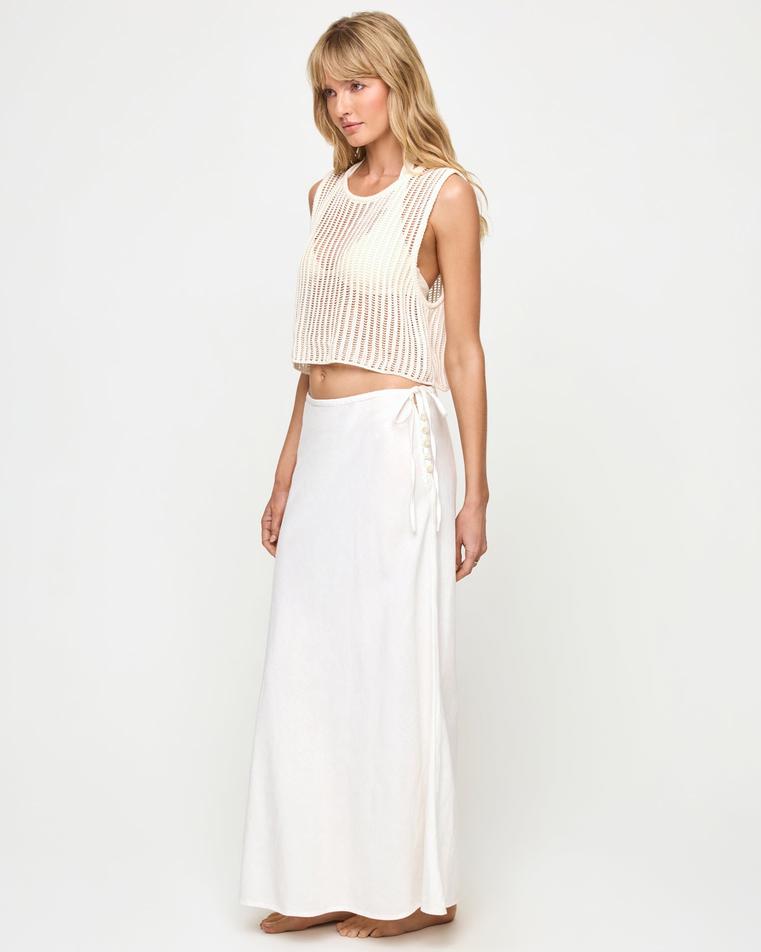 Stop and Stare Skirt - Cream Stop and Stare Skirt - Cream