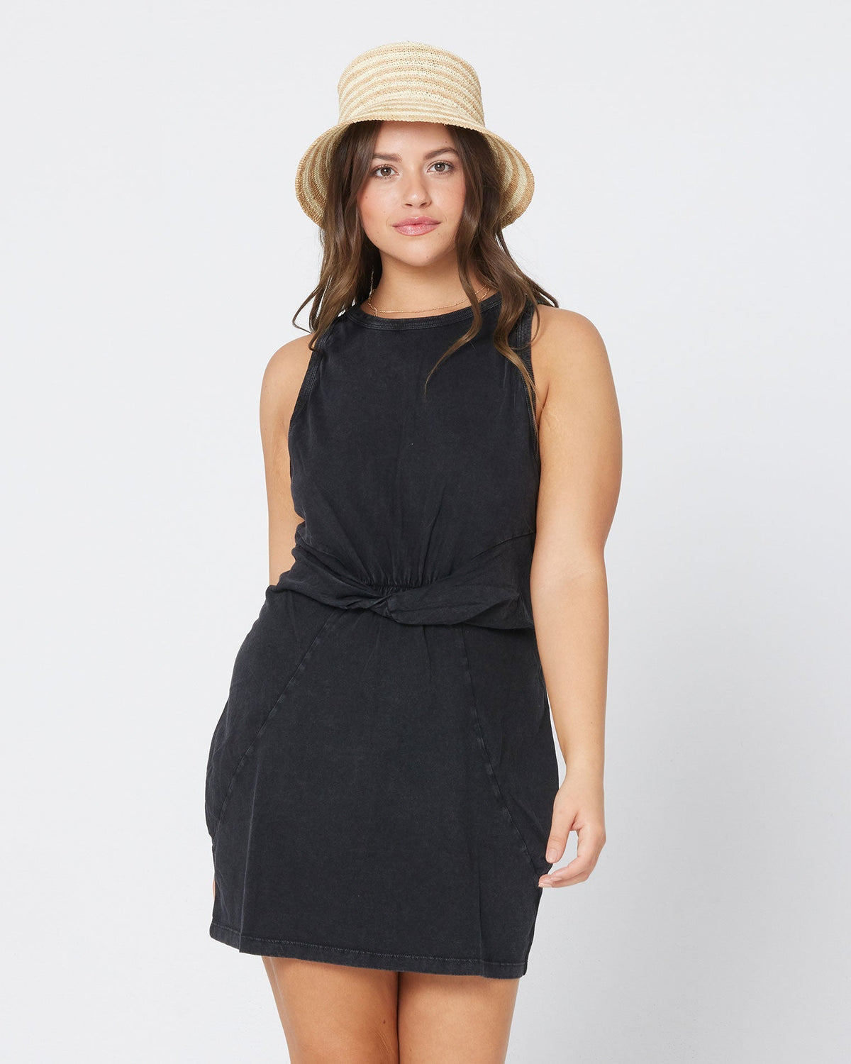 Seaview Dress - Black Black | Model: Kacie (size: XL)