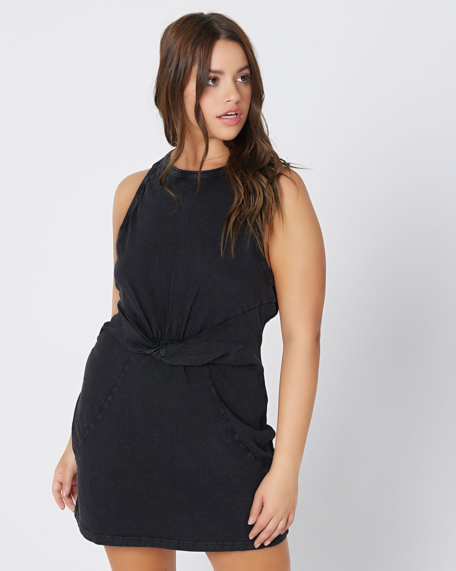 Seaview Dress - Black Black | Model: Kacie (size: XL)