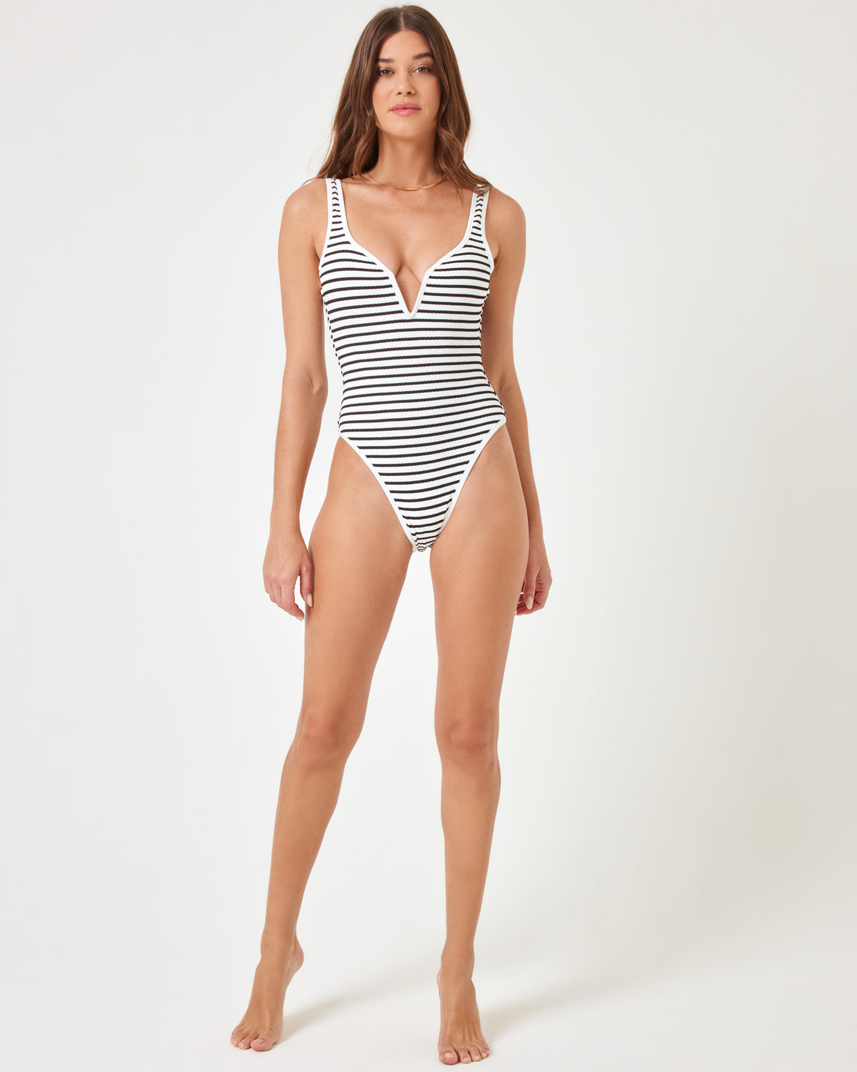 Coco One Piece Swimsuit - Sail Along Stripe Sail Along Stripe | Model: Maitlynn (size: S)