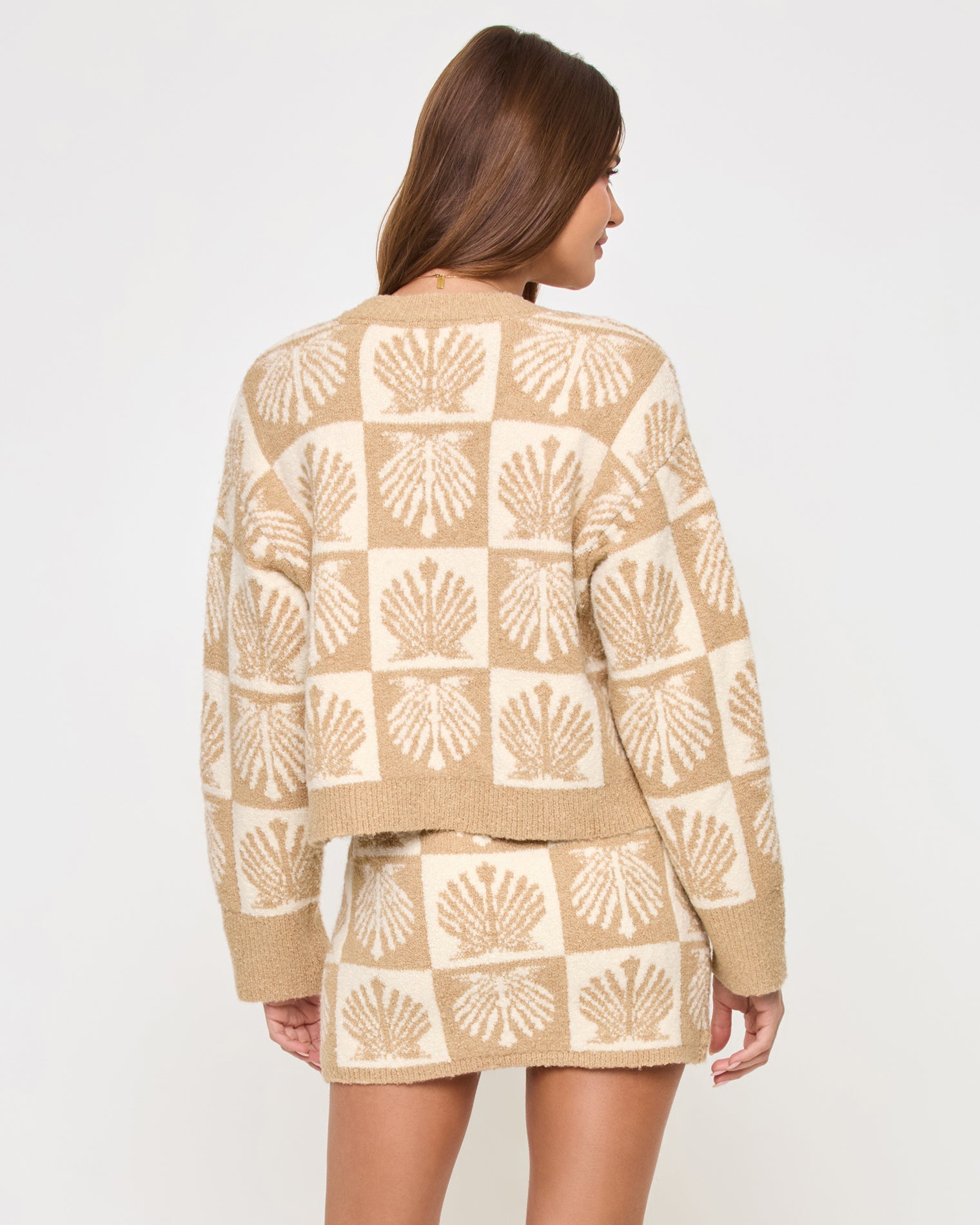 Shell Be There Cardigan - Seashell Jacquard Shell Be There Cardigan - Seashell Jacquard