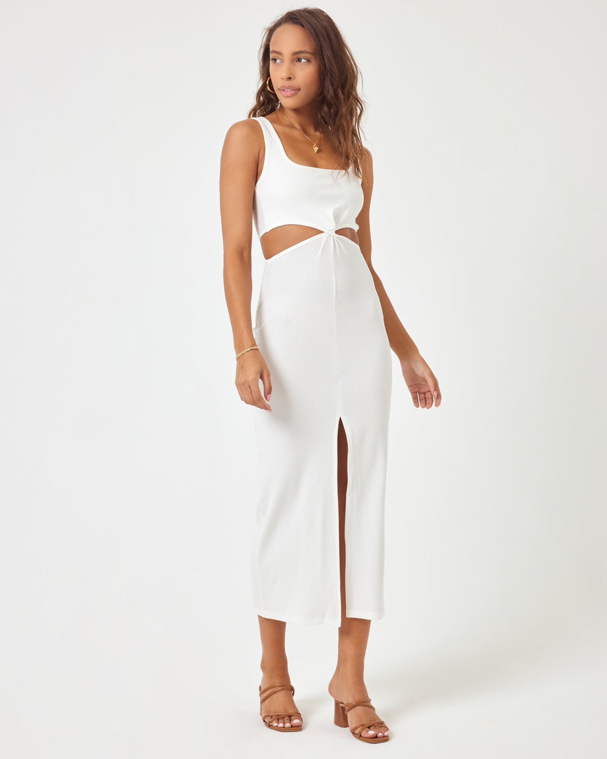 Skyler Dress - Cream Cream | Model: Natalie (size: S)