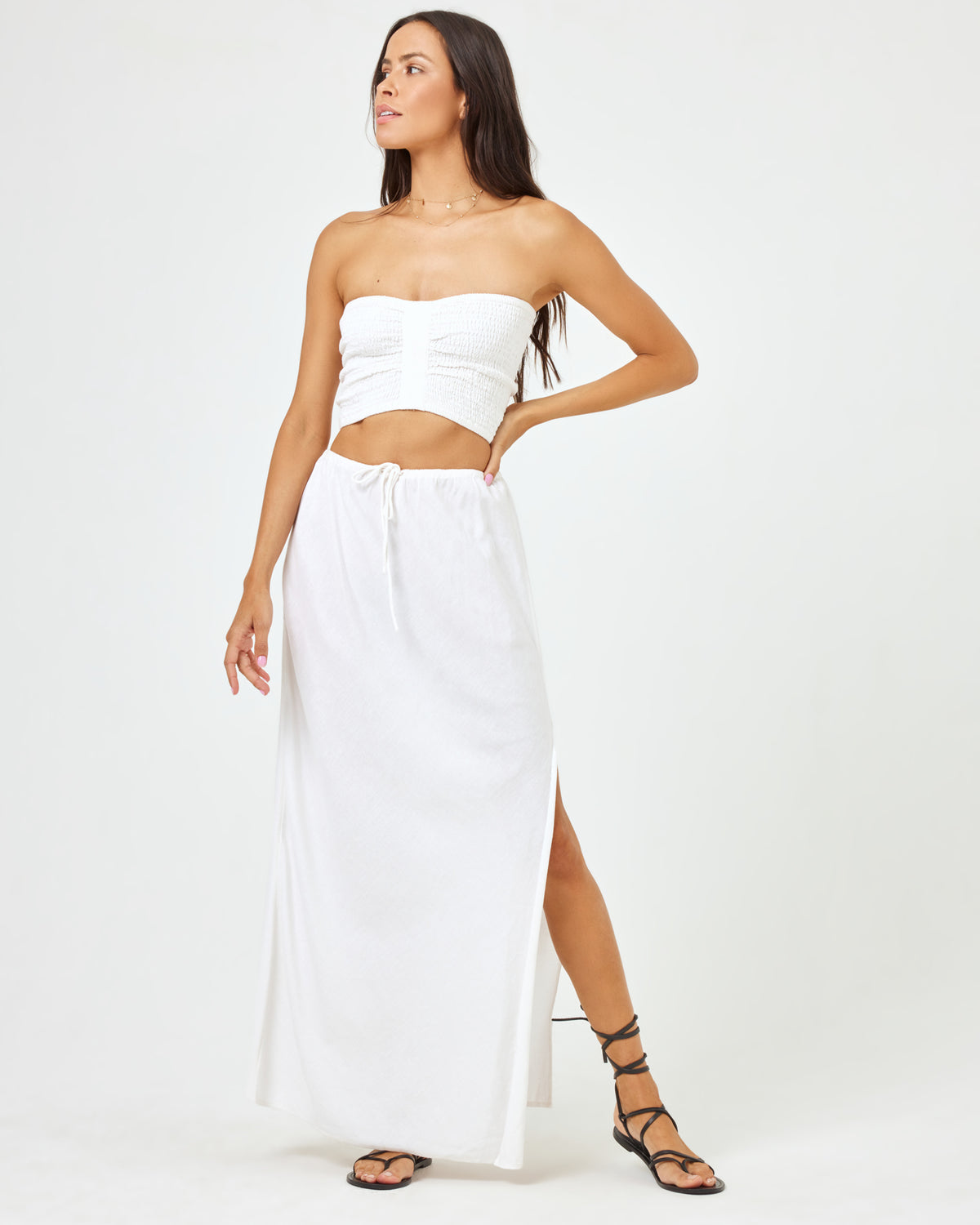 Summer Feels Tube Top - Cream Cream | Model: Emily (size: S)