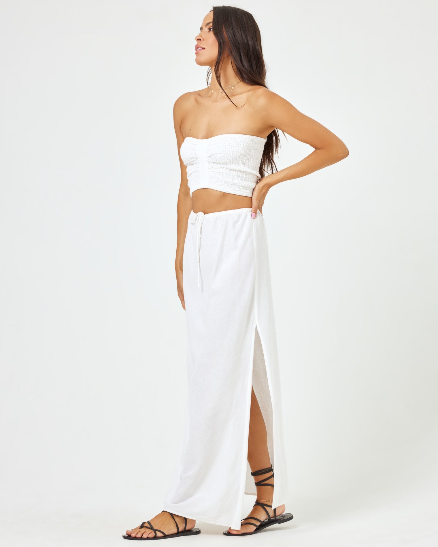 Summer Feels Tube Top - Cream Cream | Model: Emily (size: S)