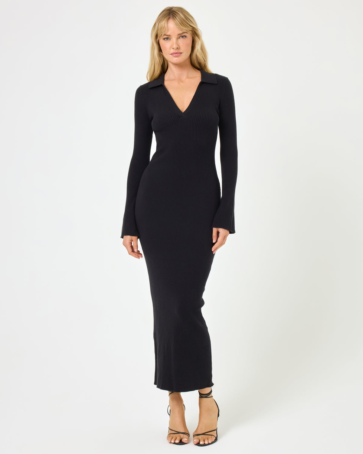 San Clemente Dress - Black Black | Model: Lura (size: S) 