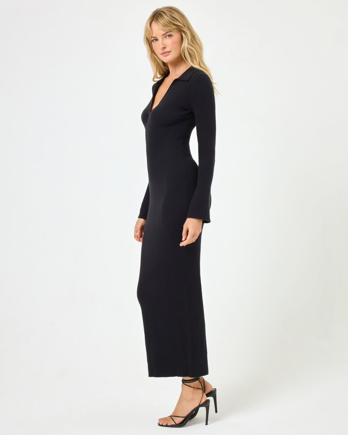 San Clemente Dress - Black Black | Model: Lura (size: S) 