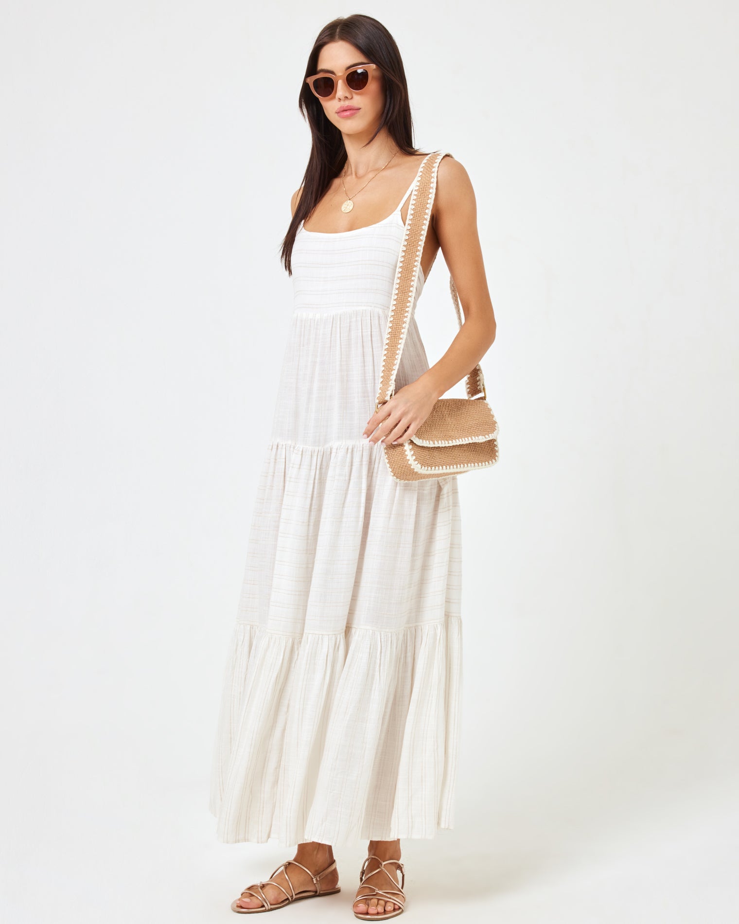 Santorini Dress - Cream Cream | Model: Diana (size: S)