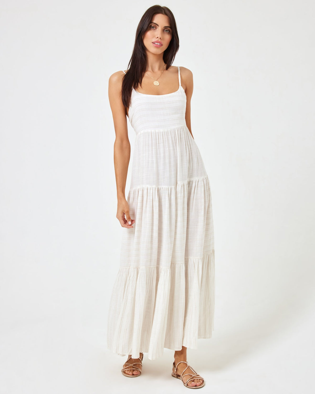 Santorini Dress - Cream Cream | Model: Diana (size: S)
