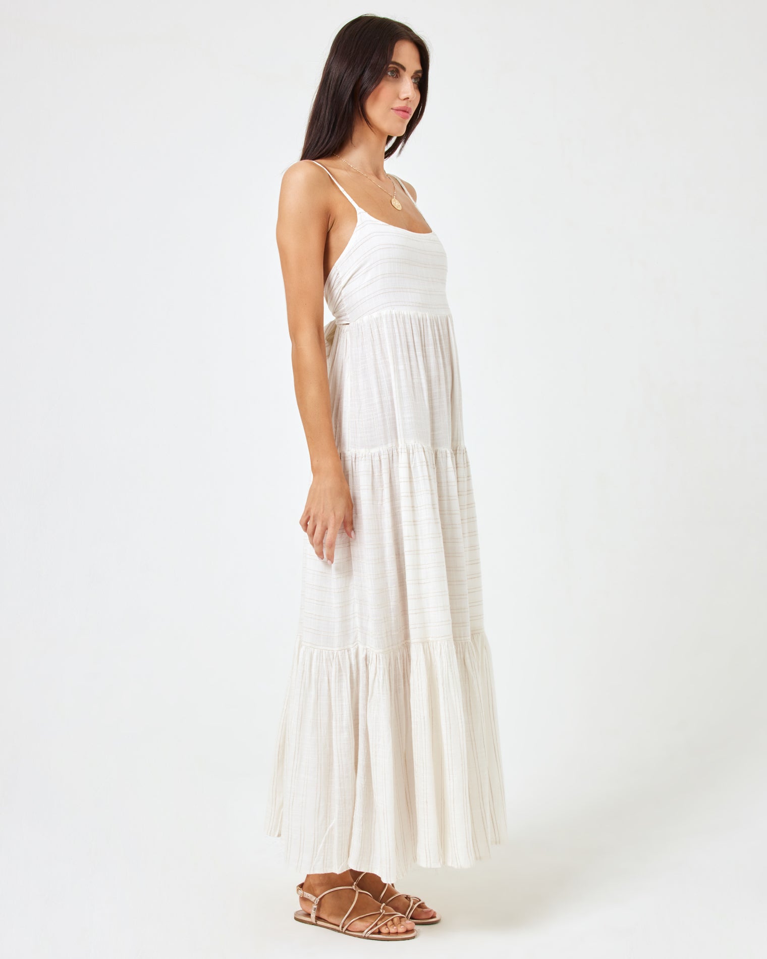 Santorini Dress - Cream Cream | Model: Diana (size: S)