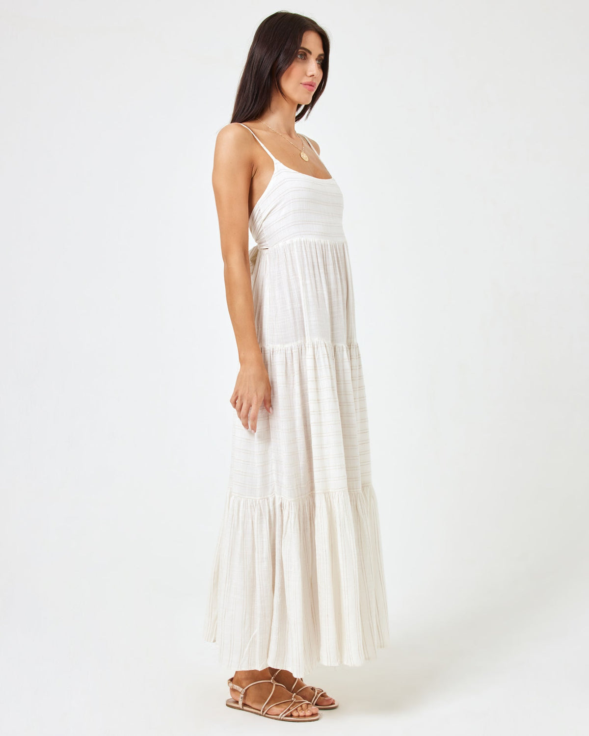 Santorini Dress - Cream Cream | Model: Diana (size: S)