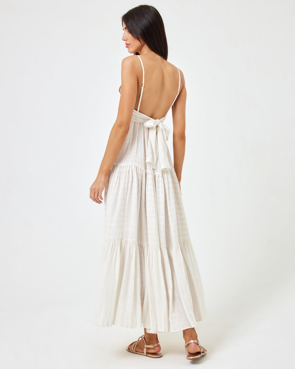 Santorini Dress - Cream Cream | Model: Diana (size: S) 