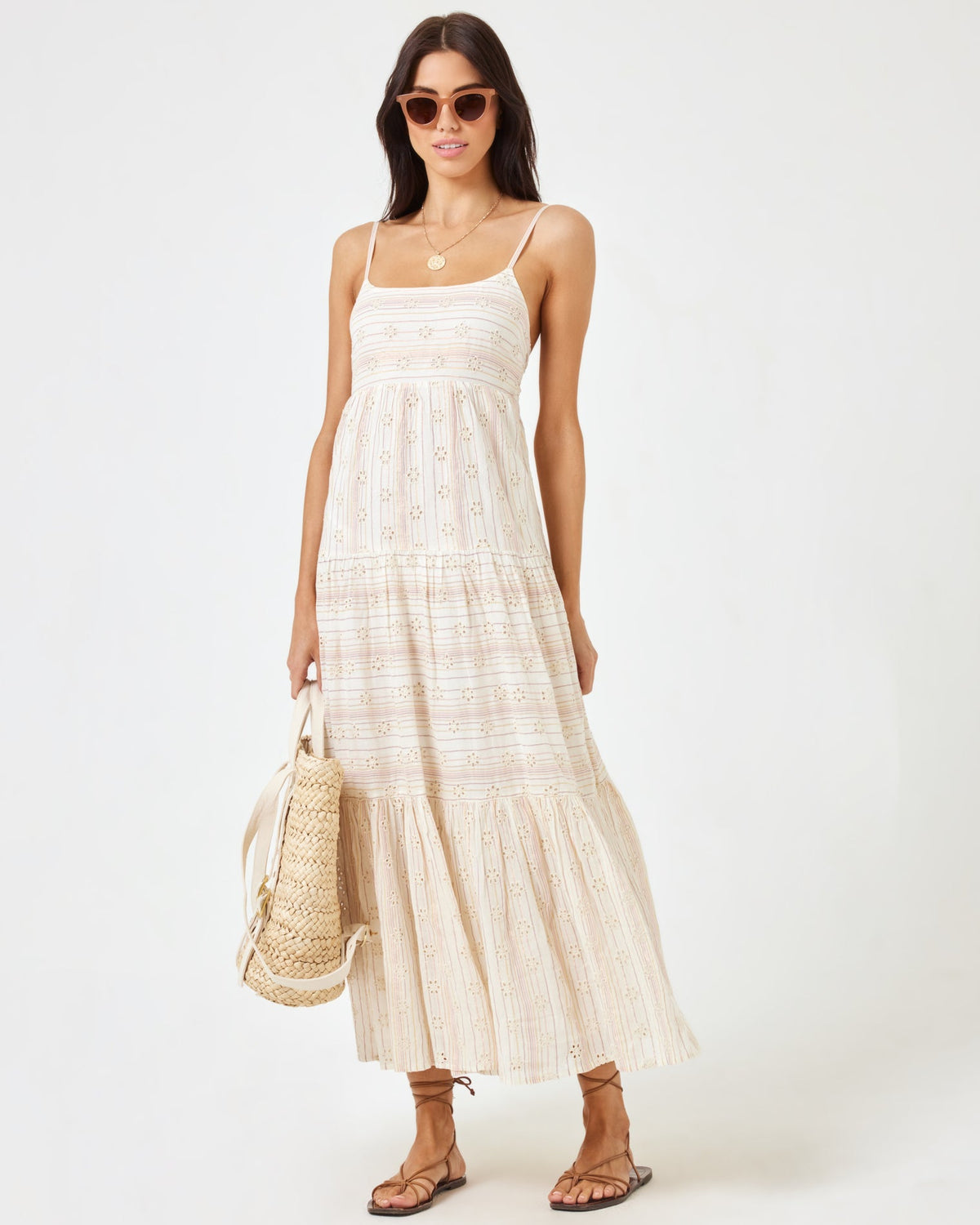 Eyelet Santorini Dress Falling For You Eyelet | Model: Diana (size: S)