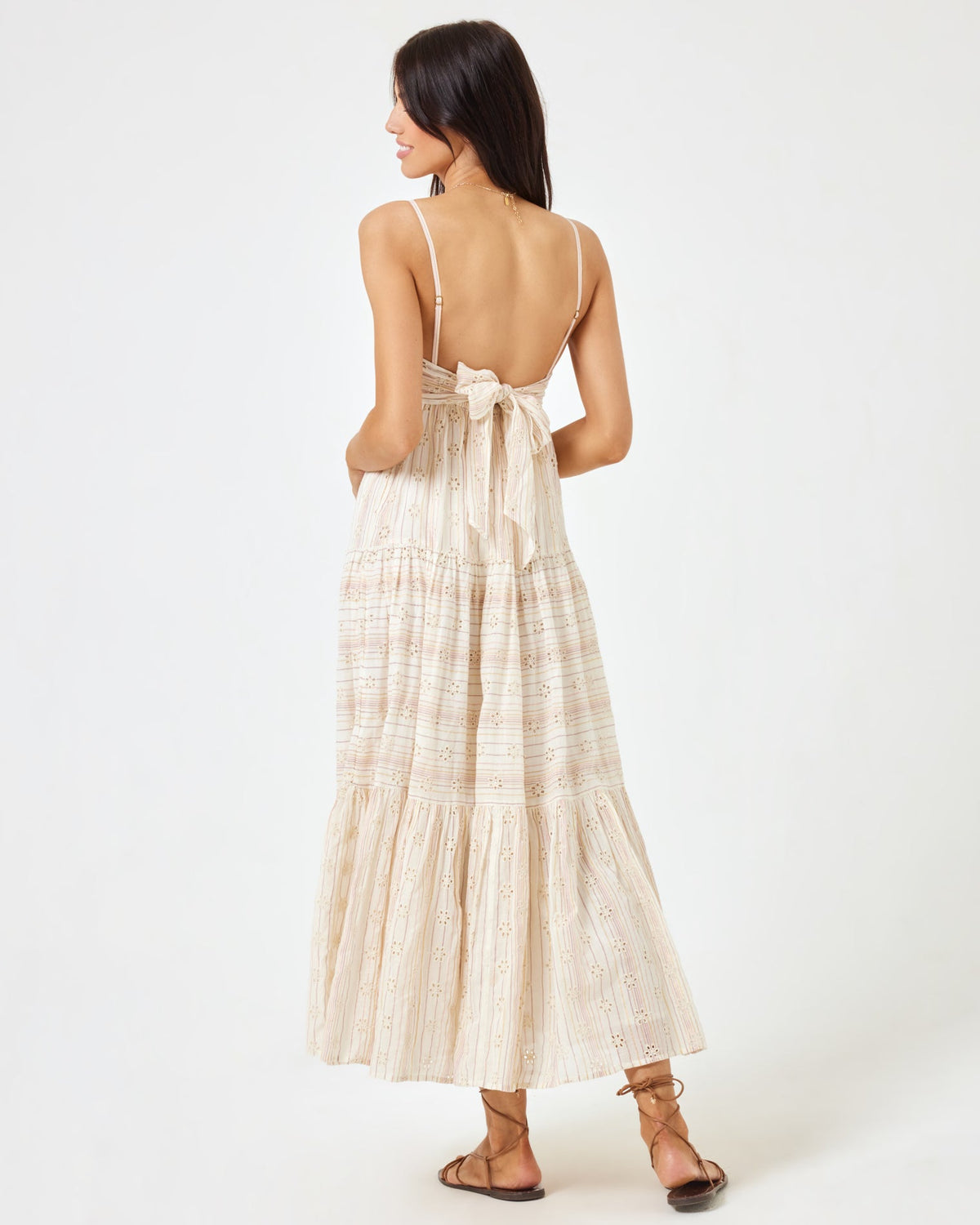 Eyelet Santorini Dress Falling For You Eyelet | Model: Diana (size: S) | Hover