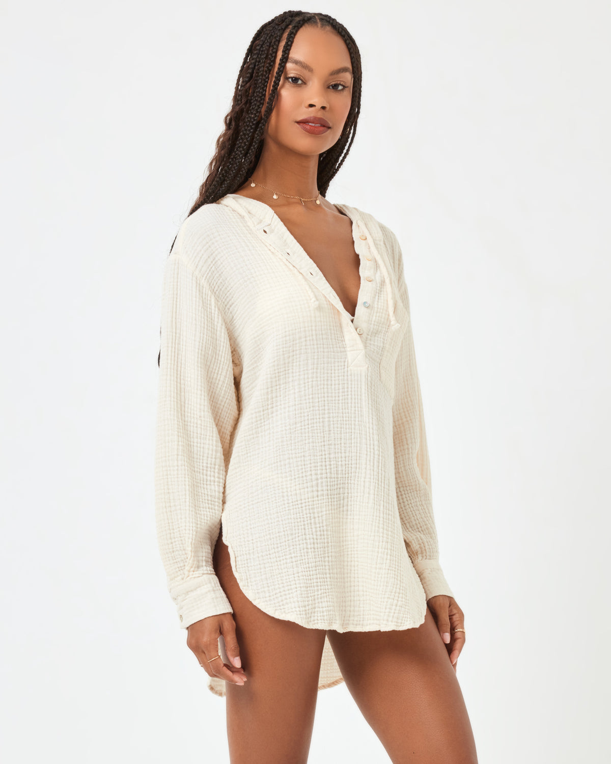 Sonora Tunic - Tapioca Tapioca | Model: Anna (size: S)