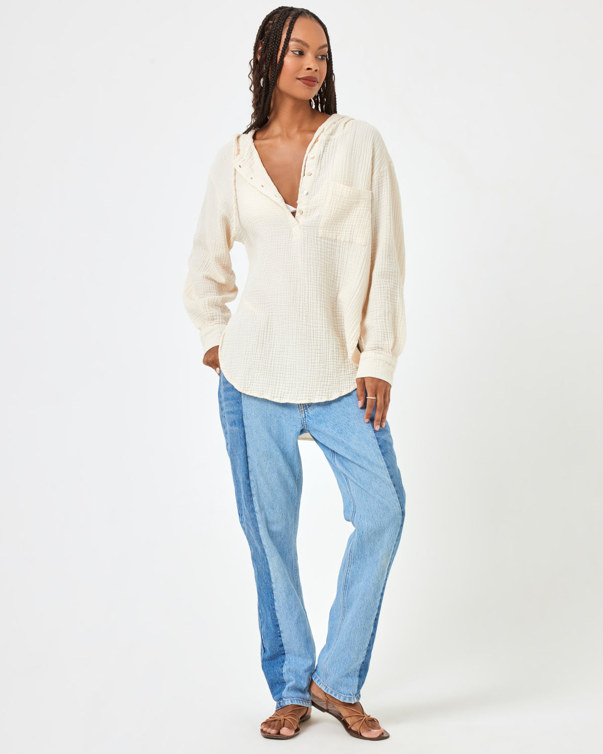 Sonora Tunic - Tapioca Tapioca | Model: Anna (size: S)