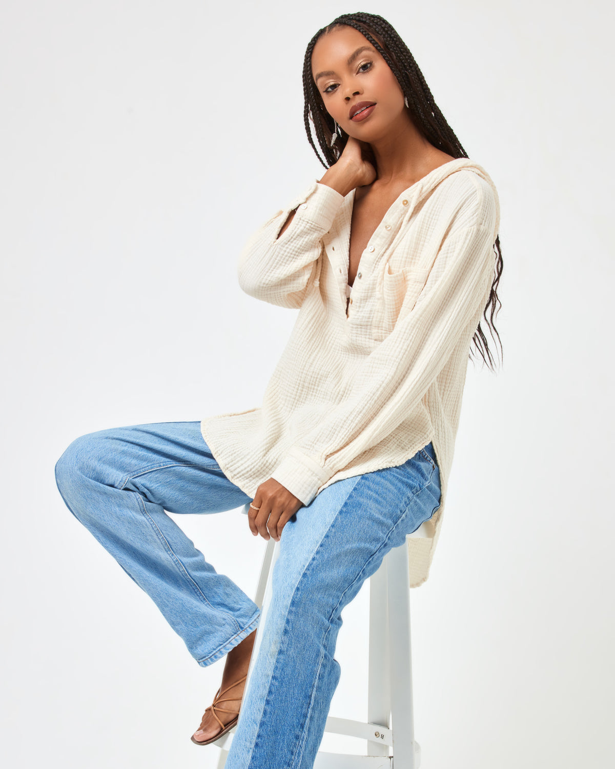 Sonora Tunic - Tapioca Tapioca | Model: Anna (size: S)