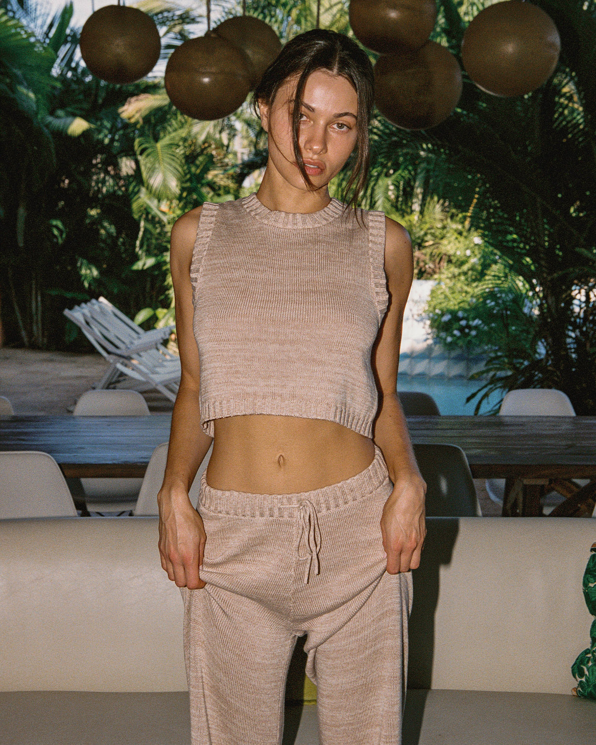 En Route Top - Heather Oatmeal Heather Oatmeal | Model: Madison (size: S) 