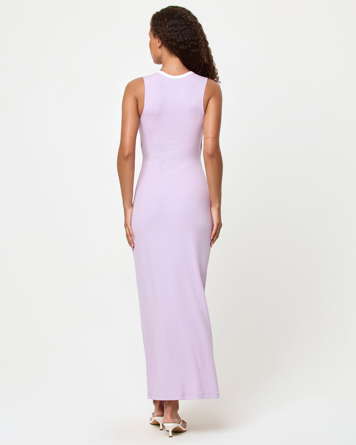 Steph Dress - Lilac-Cream Steph Dress - Lilac-Cream