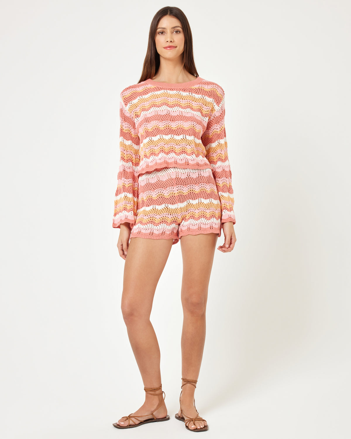 Sun Ray Sweater - Bahama Bound Stripe Bahama Bound Stripe | Model: Kristen (size: S)
