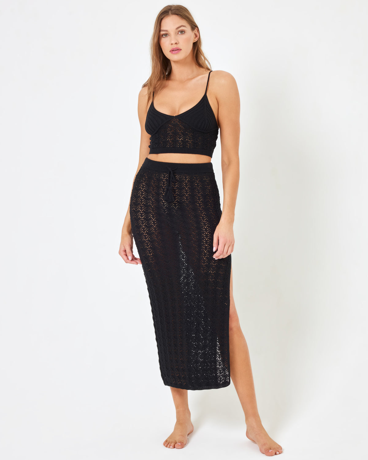 Sweet Talk Top - Black Black | Model: Daria (size: S) | Hover