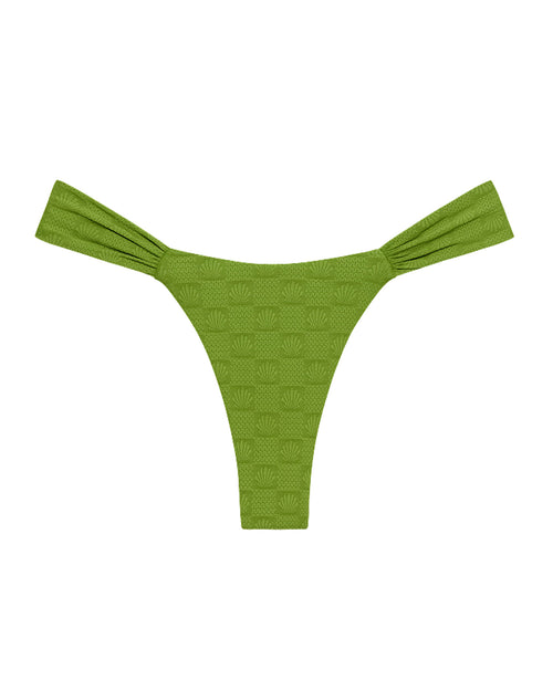 Off-model front view of the LSPACE x The Salty Blonde Verdant Dolce Bikini Bottom.