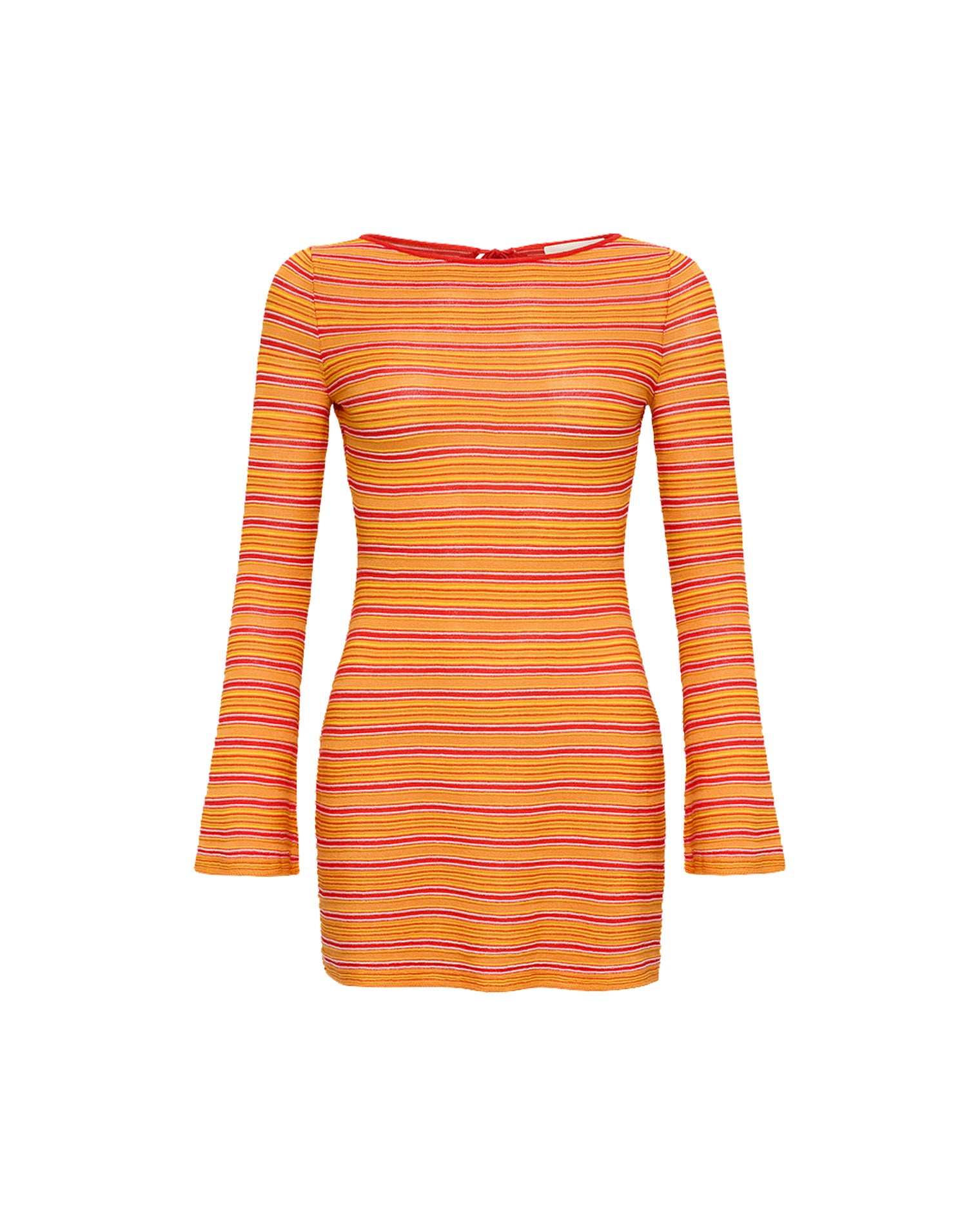 x The Salty Blonde Tita Dress - Chili Pepper Stripe Off-model image of the LSPACE x The Salty Blonde Tita Dress in chili pepper stripe on a clean background.