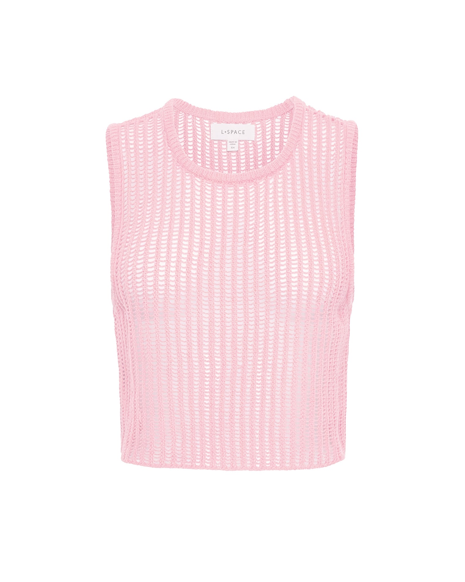 Sander Top - Rosewater LSPACE Sander Top in Rosewater, off-model flat lay.