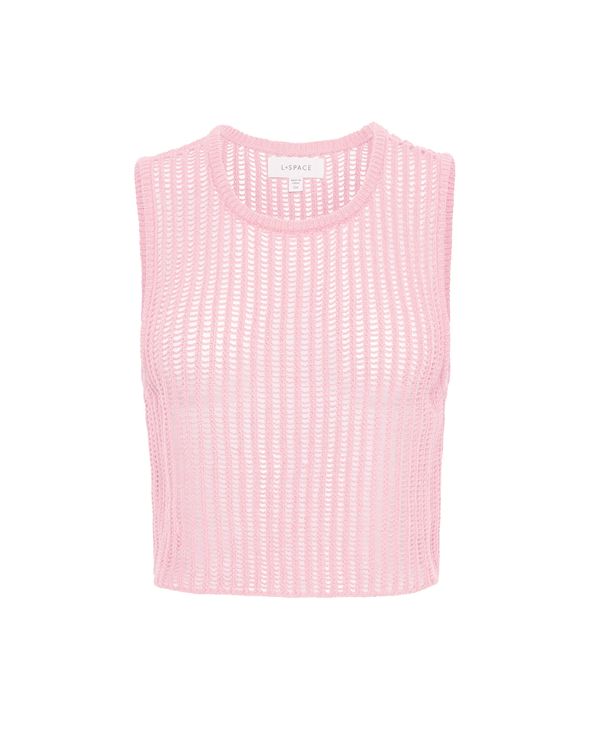 Sander Top - Rosewater LSPACE Sander Top in Rosewater, off-model flat lay.