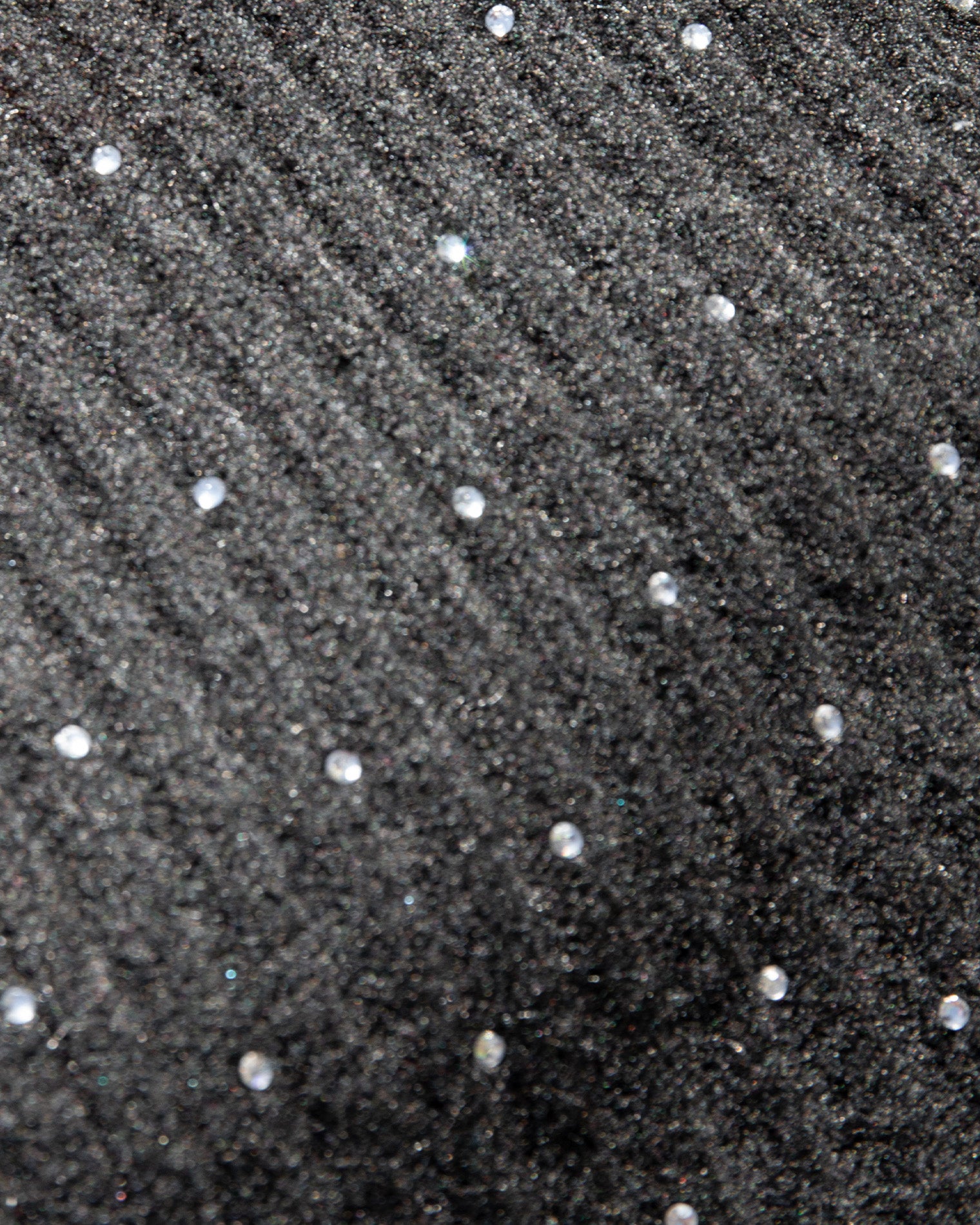 Starry Night Cardigan - Black Close up image of the Starry Night Fabric in black.