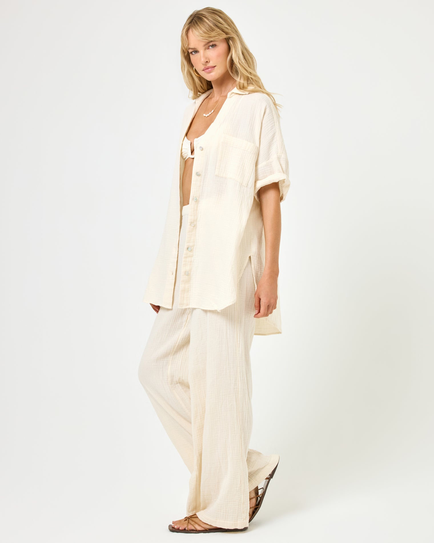 Terrazo Tunic - Tapioca Tapioca | Model: Lura (size: S)