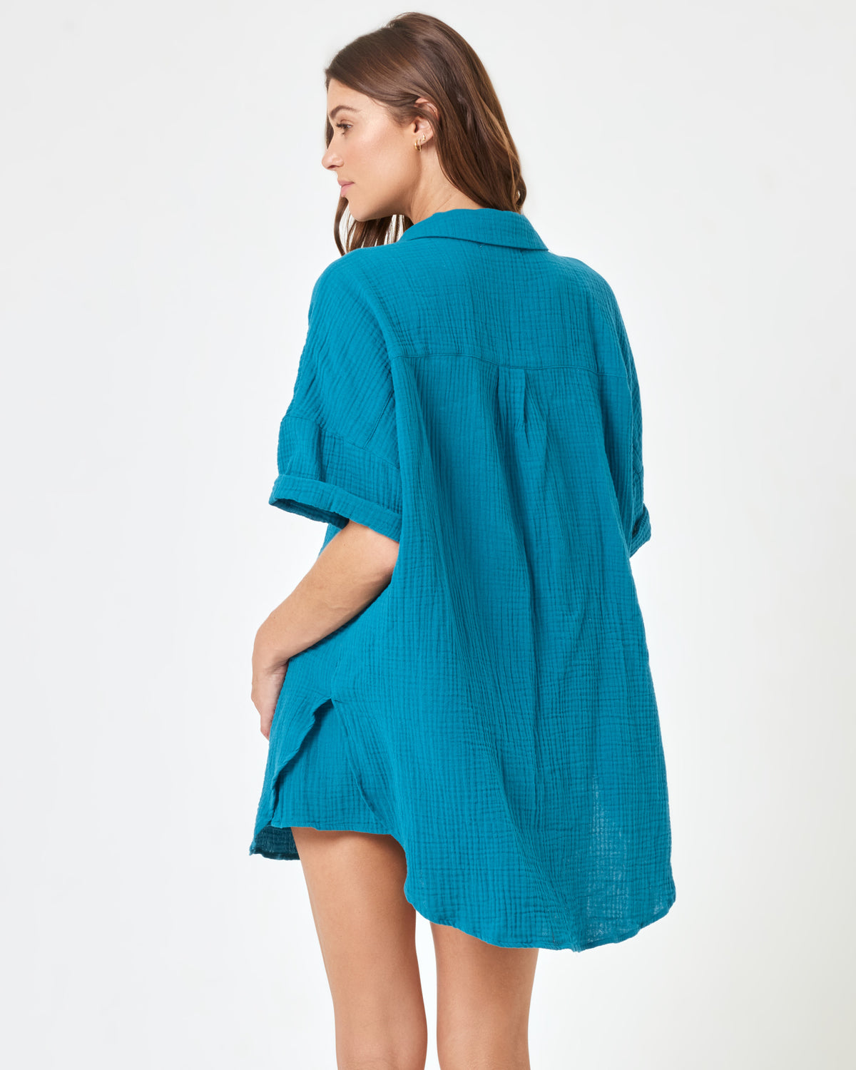 Terrazo Tunic - Mediterranean Mediterranean | Model: Maitlynn (size: S) | Hover