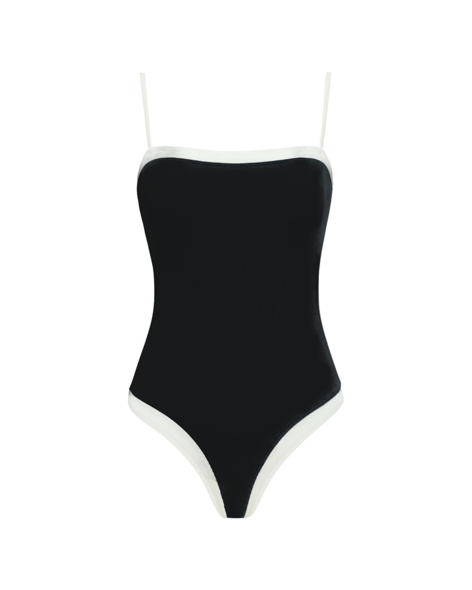 Tess One Piece Swimsuit - Black-Cream